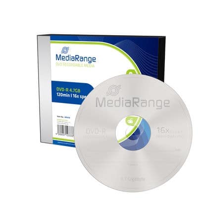 DVD-R MEDIJ PRINTABLE MEDIARANGE SLIMBOX 1/1  240 / 289 , KDVDRPRBOX1