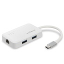 Edimax USB-C to 3-Port USB 3.0 Gigabit Ethernet Hub, EU-4308