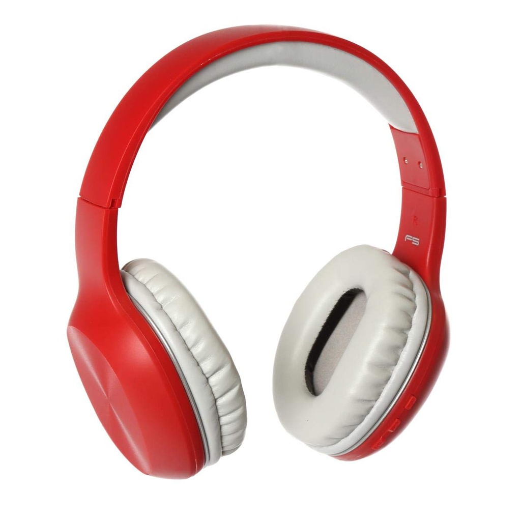 Freestyle FH0918R Wireless Bluetooth Headphones with Microphone, Red