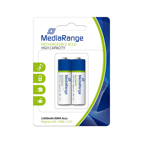 MediaRange AA(HR6)1,2V punjive NI-Mh 2600mAh 2kom , MRBAT123