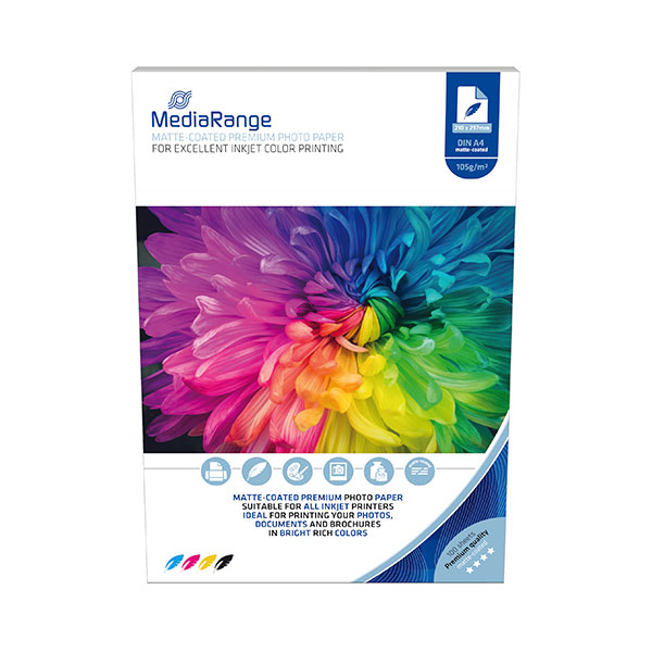 MediaRange FOTO PAPIR A4 100kom 105g MAT za InkJet pisače , MRINK116