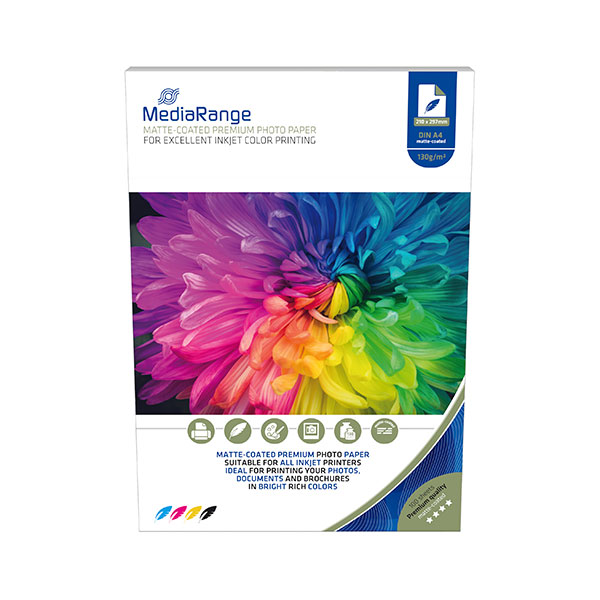 MediaRange FOTO PAPIR A4 100kom 130g MAT za InkJet pisače , MRINK101
