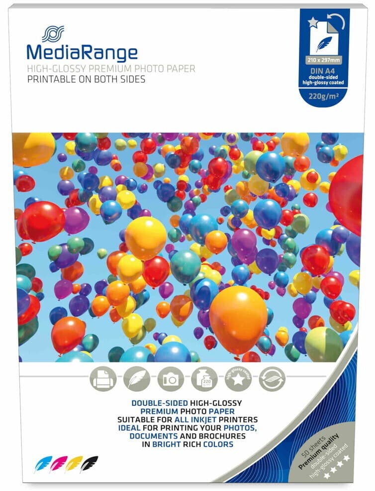 MediaRange FOTO PAPIR A4 50kom 220g SJAJNI DUAL za InkJet pisače , MRINK118