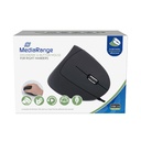 MediaRange MIŠ ŽIČANI, ERGONOMSKI, OPTIČKI, ZA DEŠNJAKE, CRNI, MROS230