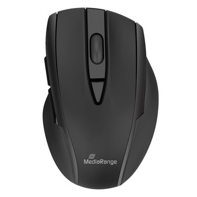 MediaRange Miš Bluetooth optički s 5 tipki, tihi, crni, MROS217