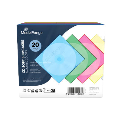 KUTIJA ZA CD SLIM PROZIRNI U BOJI, 20/1, BOX37