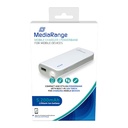 MediaRange Mobilni punjač I Powerbank, s LED svjetiljkom, 5.200mAh, bijelo-sivo  , MR751