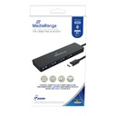 MediaRange USB HUB Type-C™ na USB 3.0 4-port, crni , MRCS508