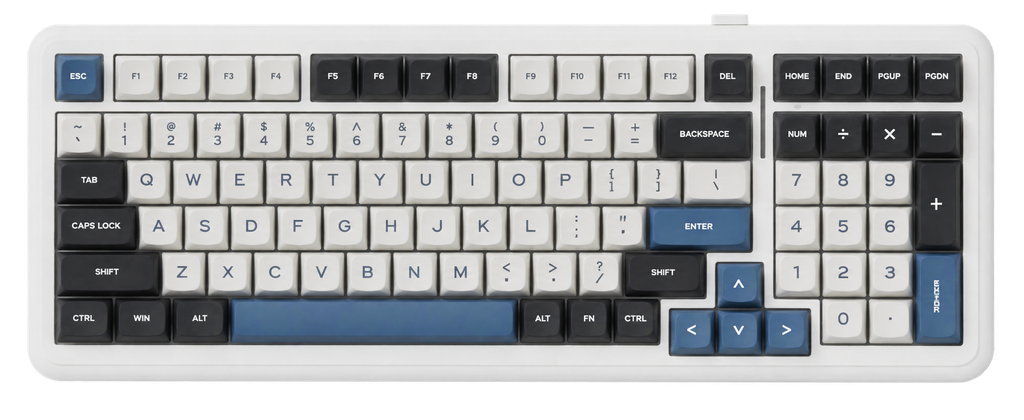 MCHOSE K99 Mechanical Keyboard, Navy Blue, 98%, K99-3A /HR znakovi/
