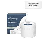 MediaRange Multi-purpose paper labels, for label printers using Dymo® 11356/S0722560, removable adhesive, 41x89mm, 300 pcs, black on white
