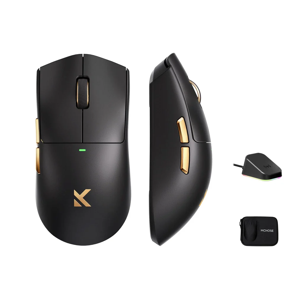 MCHOSE K7 Ultra Lightweight Wireless Gaming Mouse, Black, MC-K7-5