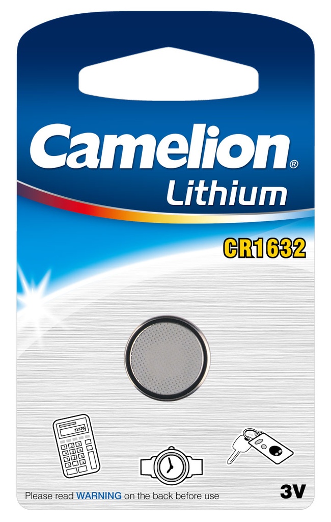 Camelion CR1632 3 V Lithium Button Cell, 1 Piece – BP1, Blister 