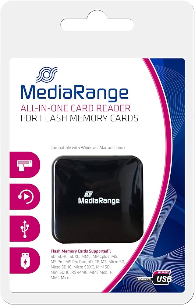 MediaRange USB 2.0 All-in-one card reader, black, MRCS501