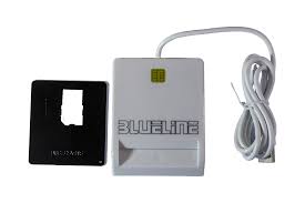 [81001396] Blueline Čitač pametnih kartica (eID + SIM), bijeli, BLEIDSIMW
