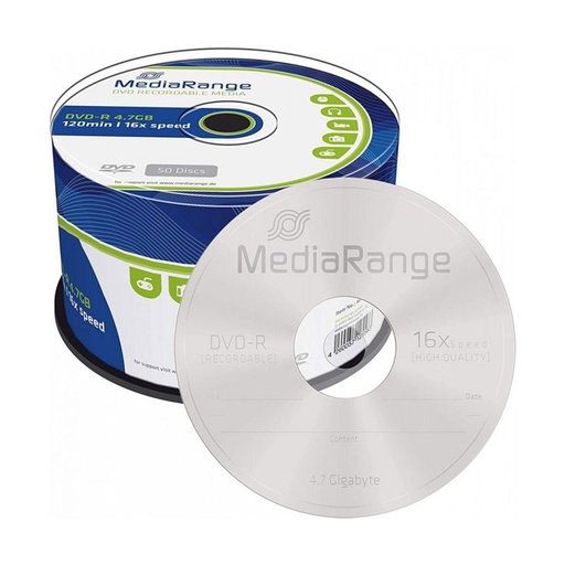 [KDVD-RSP50] MediaRange DVD-R 4.7 GB, 16x, 50-pack Spindle