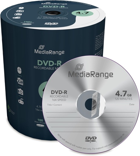[49DVD534] DVD-R MEDIJ Mediarange 1/1 (MR442)