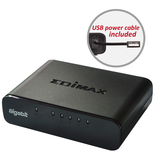 [507] Edimax 5-Port Gigabit Desktop Network  Switch, ES-5500G V3