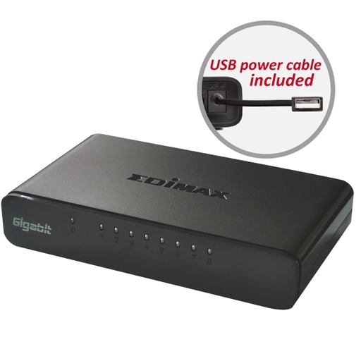 [510] Edimax 8-Port Gigabit Desktop Switch 1 GBit/s, ES-5800G V3