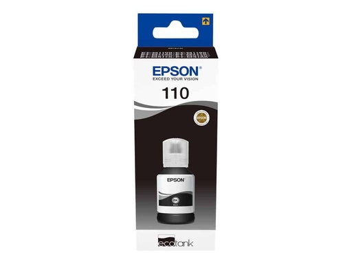 [C13T03P14A] Epson 110 EcoTank Pigment Black Ink Bottle, 120 ml, C13T03P14A