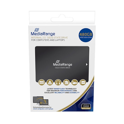 [3000B332] MediaRange 2,5“ SSD 480GB SATA, black , MR1003