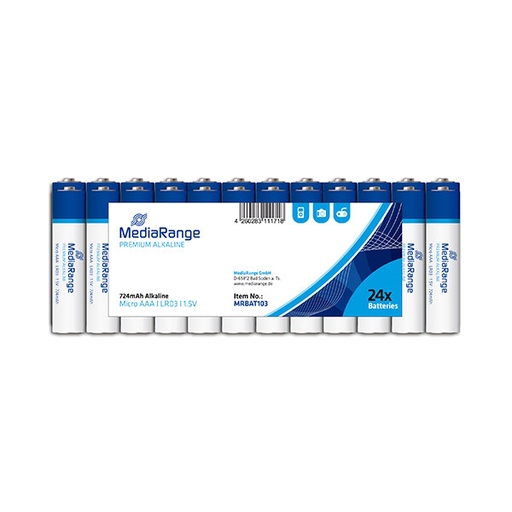 [15MRBAT103] MediaRange AAA BATERIJE(LR03) 1,5V alkalne 24/1, MRBAT103