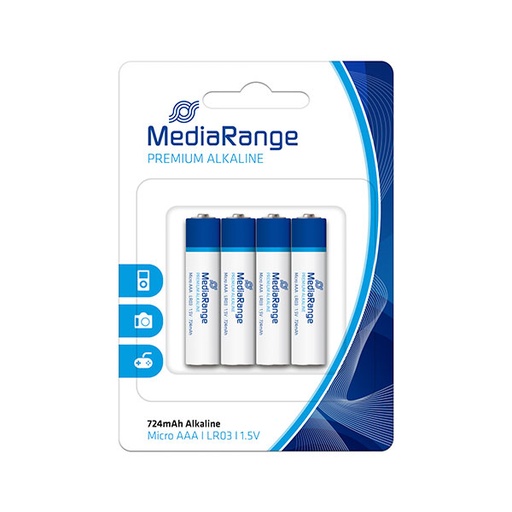 [15MRBAT101] MediaRange AAA BATERIJE(LR03) 1,5V alkalne 4/1, MRBAT101