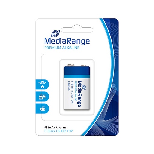 [15MRBAT107] MediaRange E-Block (6LR61) 9V alkalne baterije 1kom, MRBAT107