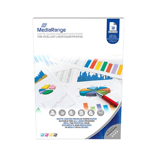 [90000006] MediaRange FOTO PAPIR A4 100kom 120g MAT za LASERSKE pisače , MRINK106