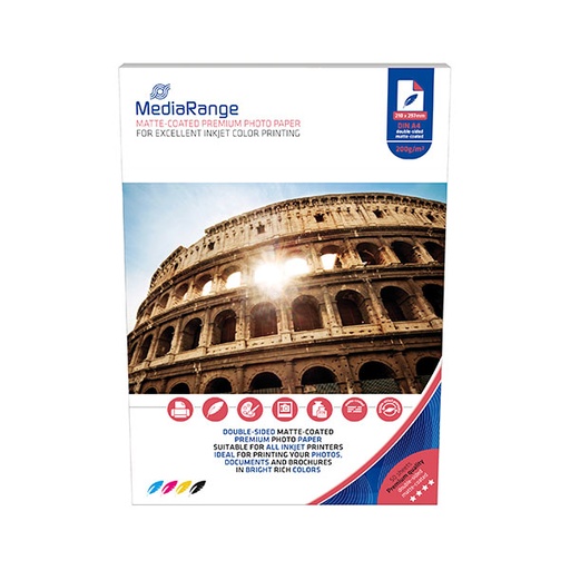 [81004075] MediaRange FOTO PAPIR A4 50kom 200g MAT DUAL za InkJet pisače , MRINK102