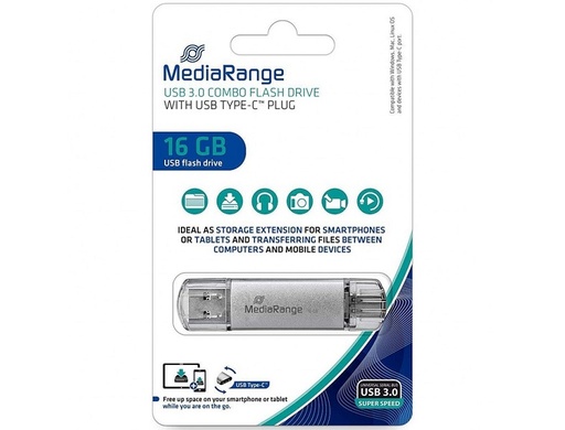 [81MR935] MediaRange MEMORIJA USB STICK 3.0, 16GB s USB Type  - C konektorom , MR935