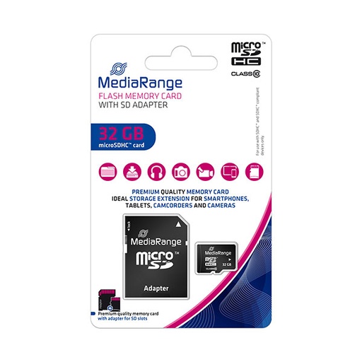 [81CANONN] MediaRange MICRO SDHC MEMORIJSKA KARTICA, SD Adapter, klasa 10, 32GB , MR959