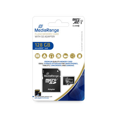 [9192413E] MediaRange MICRO SDXC MEMORIJSKA KARTICA, SD Adapter, klasa 10,  128GB , MR945