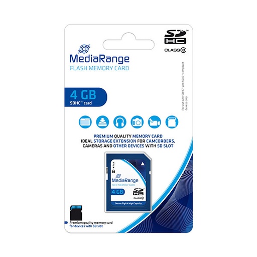 [81DDR210] MediaRange SDHC MEMORIJSKA KARTICA, klasa 10, 4GB , MR961