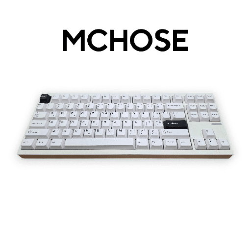[83GX87A5] MCHOSE GX87 Ultra Aluminum Custom Mechanical Keyboard with QMK/VIA, White Electrophoresis, 80%,GX87-A5 /HR znakovi/
