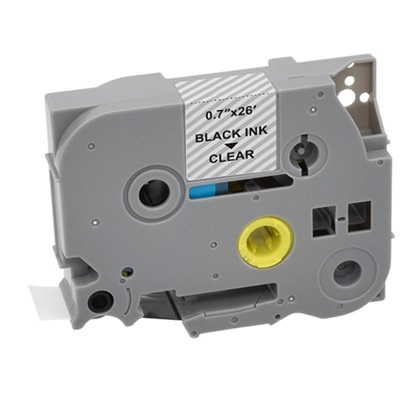 [MRBTZ141] MediaRange Label Tape Cartridge, Replacing Brother TZ-141/TZe-141, 18mm, 8m, Laminated and Permanent Adhesive, Black on Clear