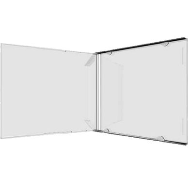 [BOX110200] MediaRange Transparent CD Jewelbox Without Tray, 10.4 mm, BOX110