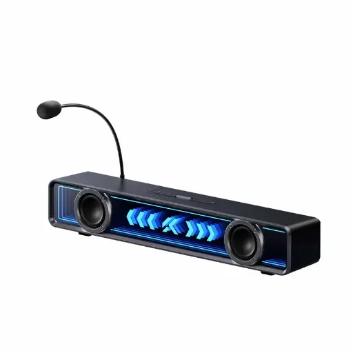 [83MCK205] MCHOSE K20 Pro Gaming Soundbar w/Mic (BT/Wired), Black, MC-K20-5